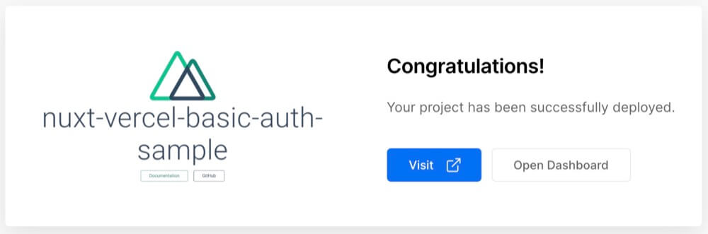 VercelでDeployが完了！