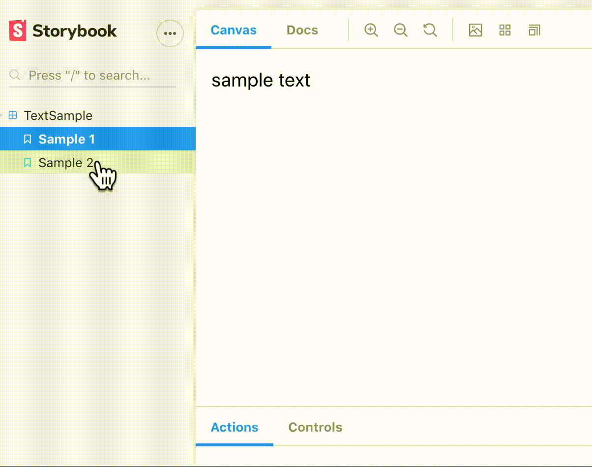 サンプルコンポーネントが表示出来た