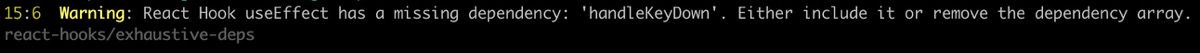 Lintでメソッドをdepsに書いてほしい、というwarningが出る