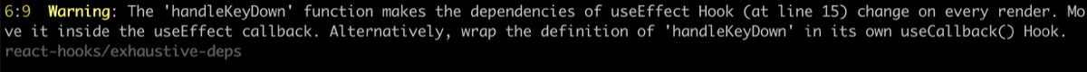 LintでuseCallbackを使ってほしい、というwarningが出る