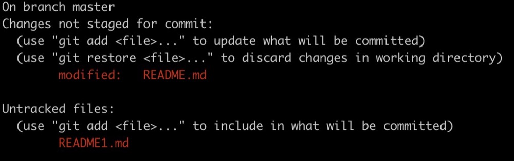 git colorが有効で色が付いている場合